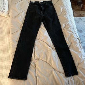 Reformation High waist black jeans straight leg size 28